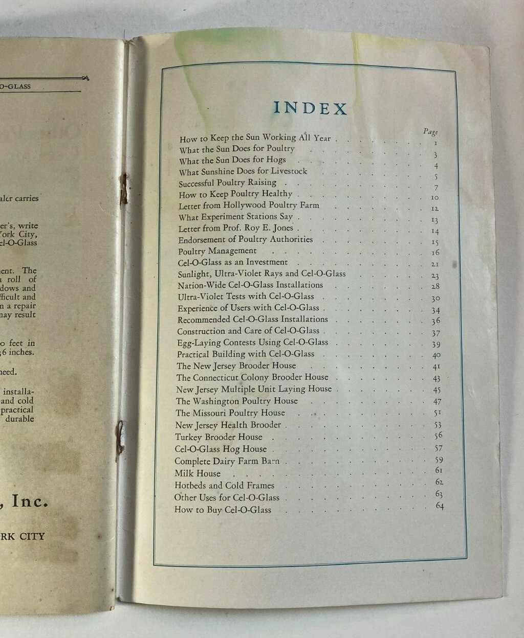 1928 Health On The Farm Through Cel-O-Glass Eggs Poultry Farming Ad Booklet