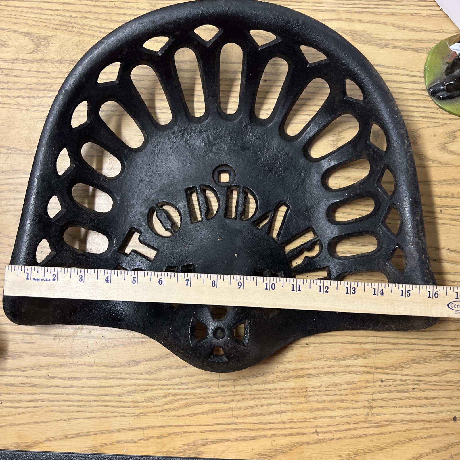Vintage Stoddard Cast Iron Tractor Seat Antique Farm Tools Equipment