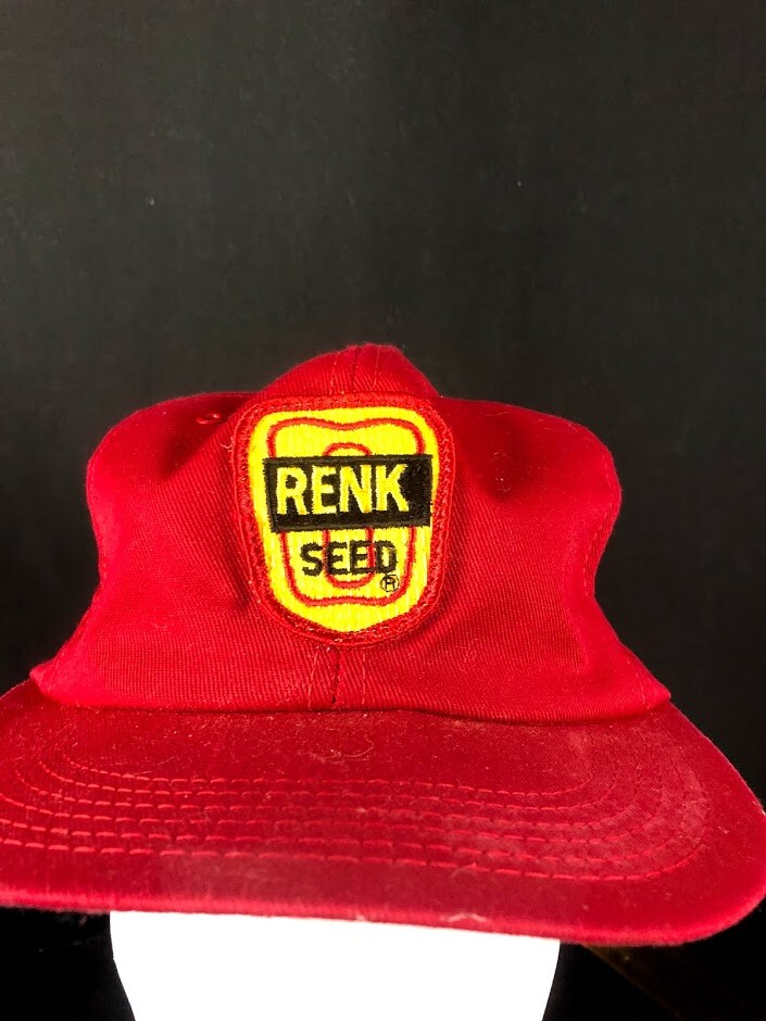 Vtg Worn Renk Seed Farm Agriculture SNAPBACK Trucker Hat Cap K Brand Made USA #1