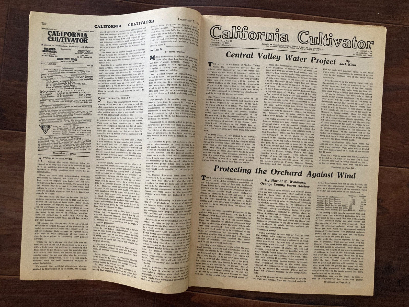 California Cultivator Agricultural Newspaper 1935 Biweekly Lot of 17 VHTF