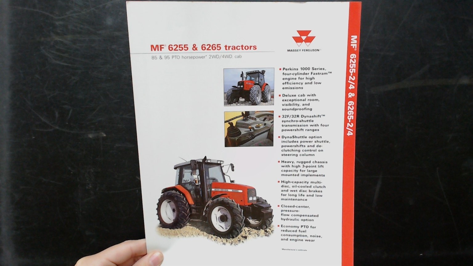Massey Ferguson MF 6255 & 6265 Tractors Vintage Brochure Red White