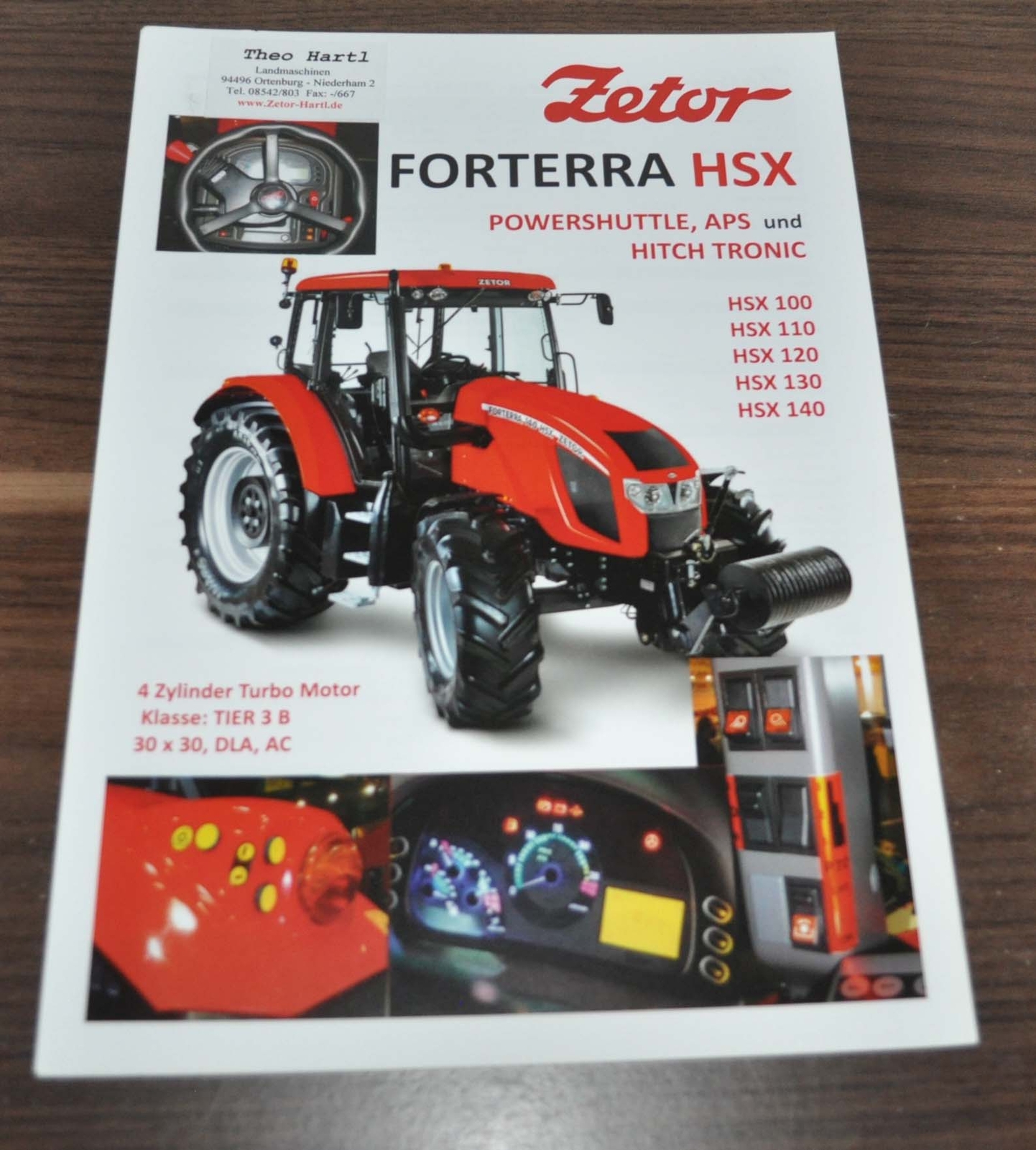 Zetor Forterra HSX Tractor Specification Brochure Prospekt