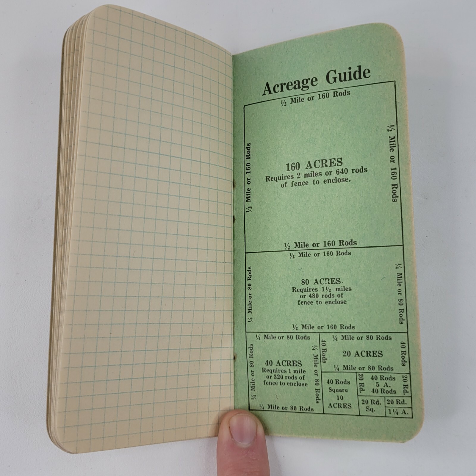 1940s Monarch Red Brand Fence Grid Paper Notebook Keystone Steel Peoria Sandusky
