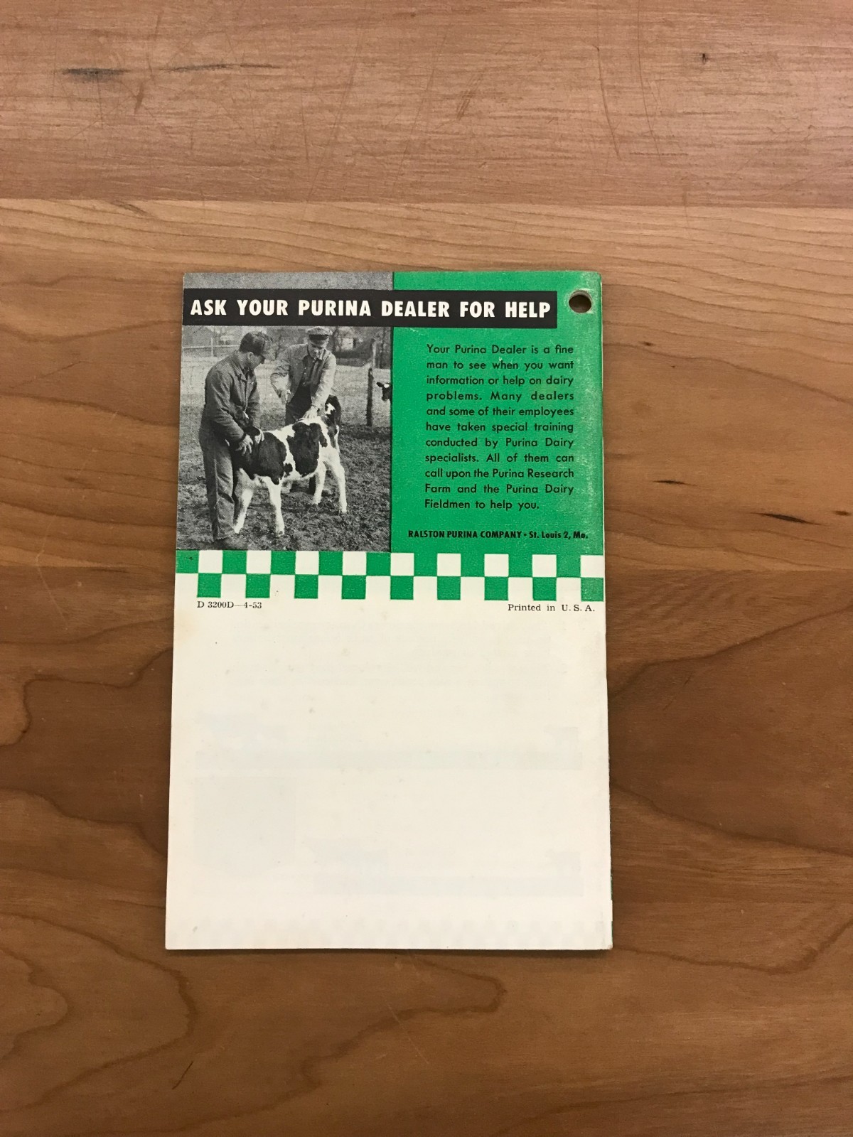 Vintage Purina Dairy Book – Building Your Herd&rsquo;s Milk Making Capacity Booklet