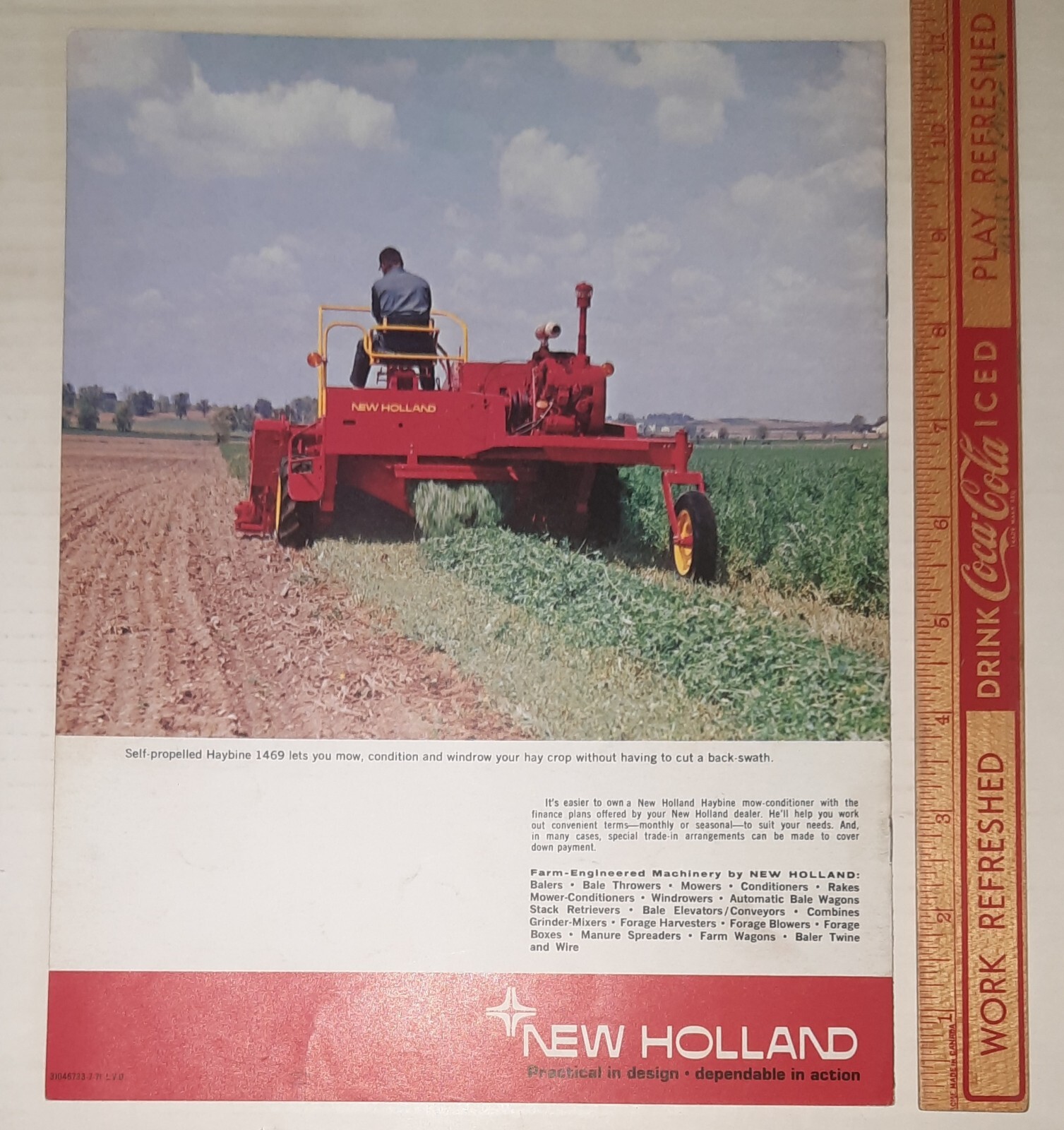 Sperry Rand New Holland Haybine Mower-Conditioners Vintage Brochure 1970s