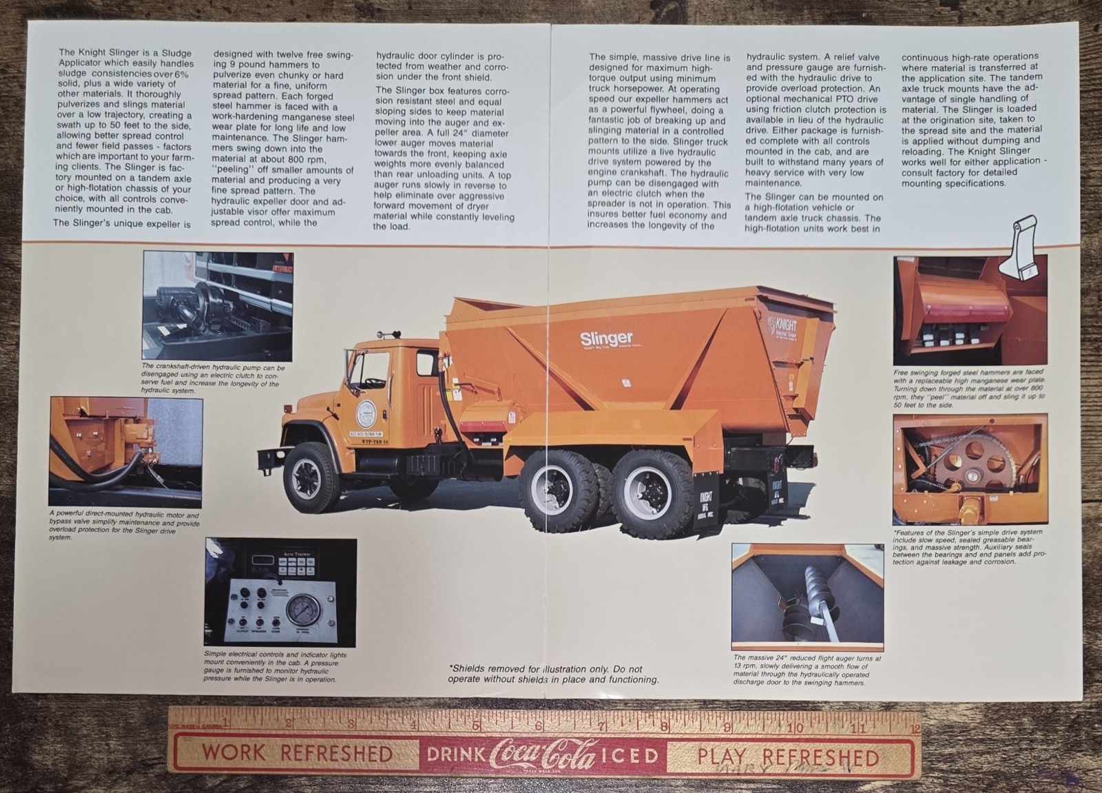 Knight Slinger Sludge And Organic Waste Applicator Vintage Advertising Brochure