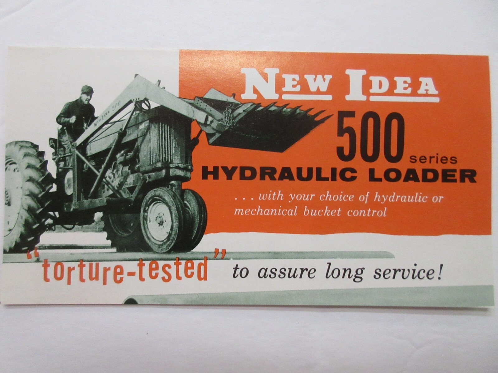 Very Nice New Idea 500 Loader Pocket Brochure Sales Brochure 1958 4 Page