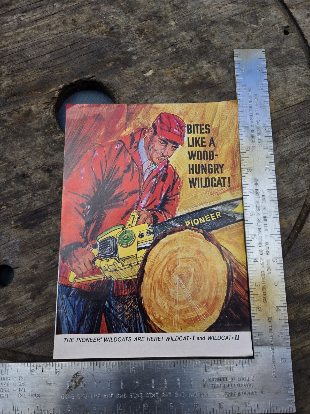 Vintage 1960&rsquo;s Pioneer (OMC) Chainsaw Brochure For 11-10 & 14-10 Wildcat I & II