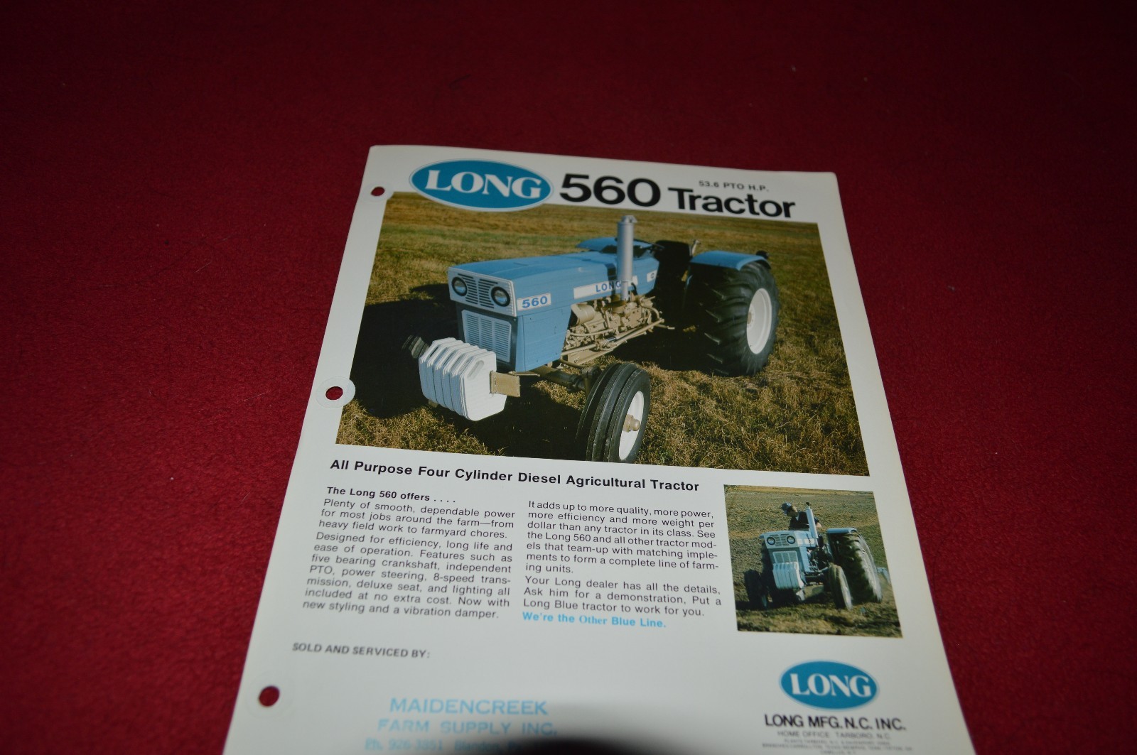 Long 560 Tractor Dealer&rsquo;s Brochure DCPA