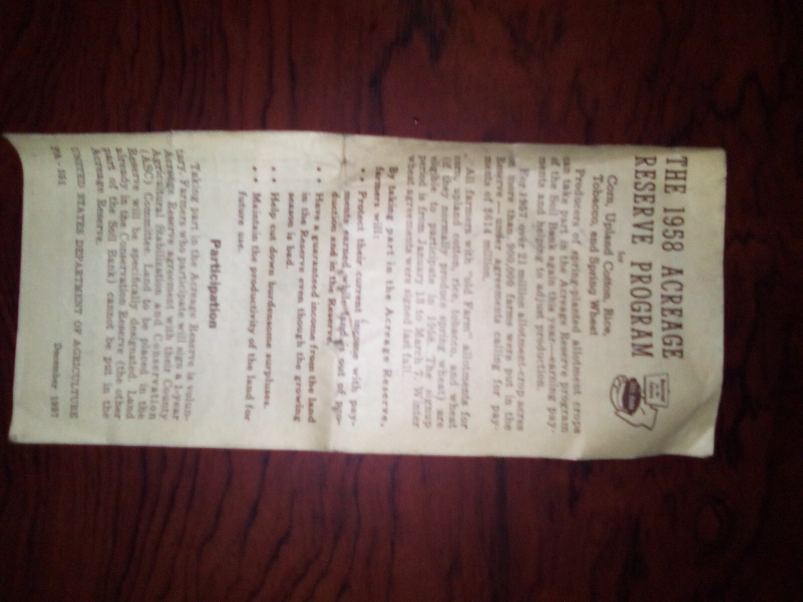 1958 United Department Of Agriculture Pamphlet For Farmers