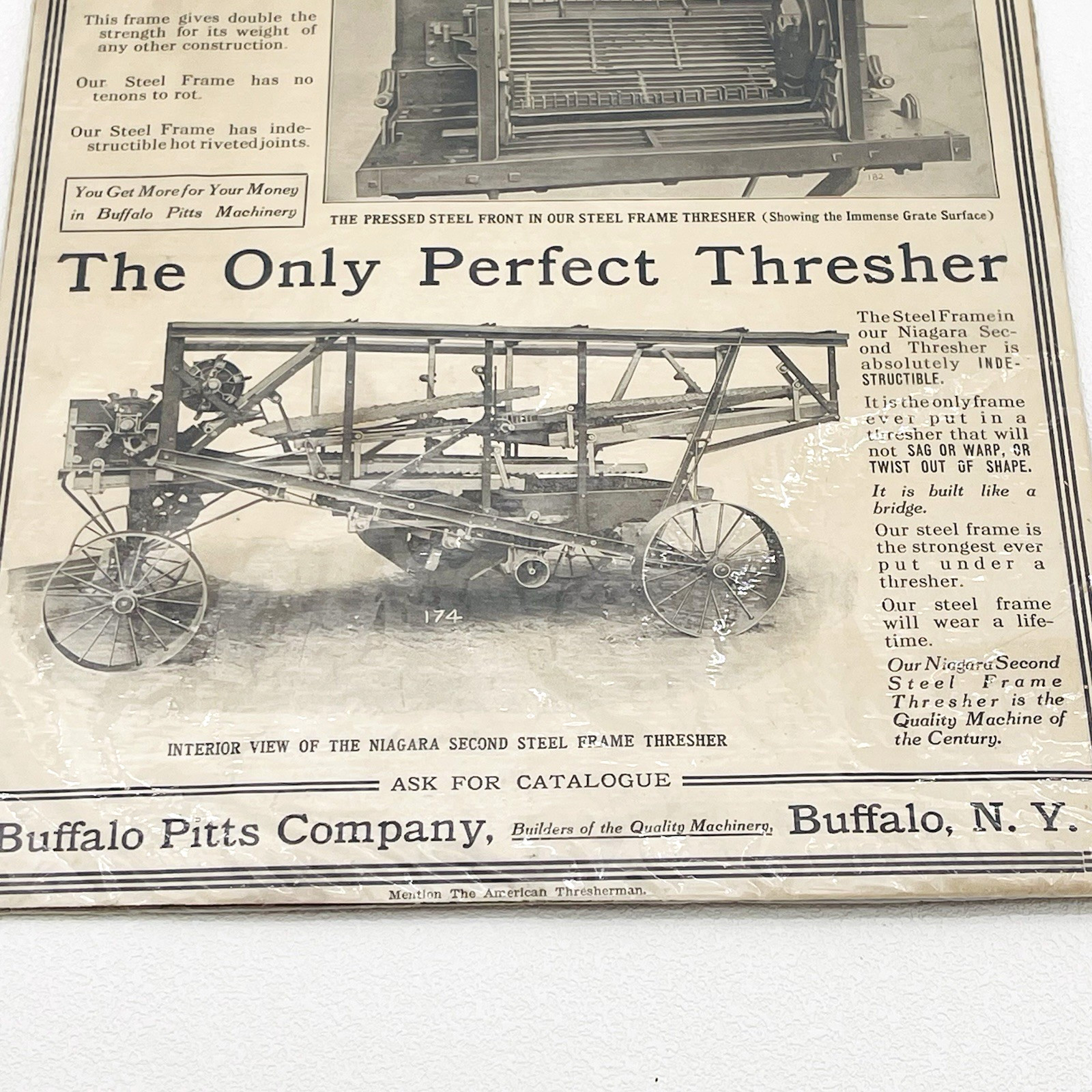 Lot of 3 Vintage 1909 Farm Machine Magazine Ads Feb The American Thresherman