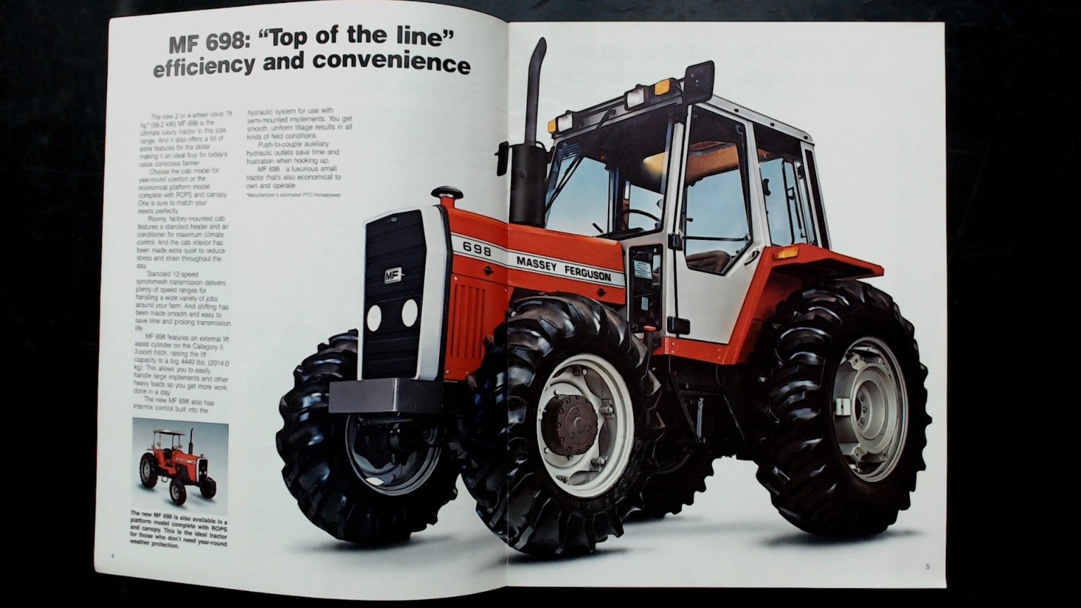 Massey Ferguson 698 690 670 Tractor Brochure Vintage Agriculture 70s