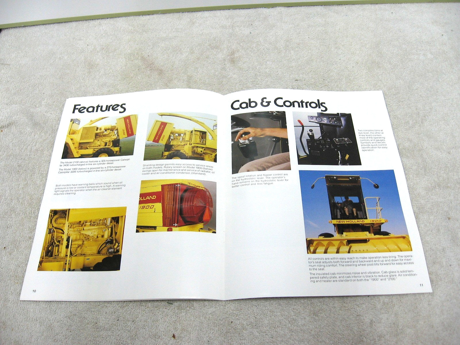 VINTAGE 1988 NEW HOLLAND SELF PROPELLED HARVESTER BROCHURE 1900 2100