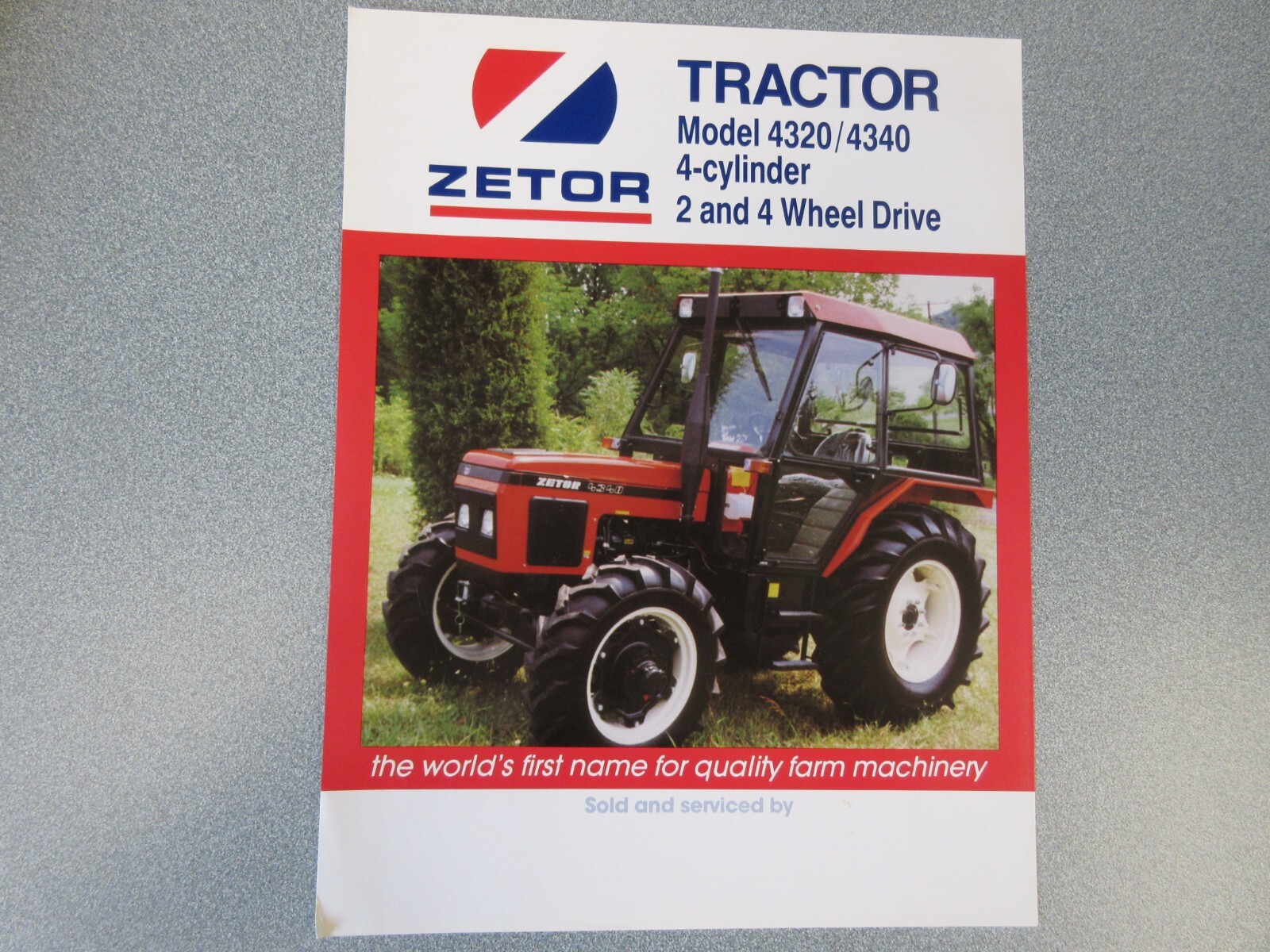 Zetor 4320 & 4340 Tractor Brochure 2 Page
