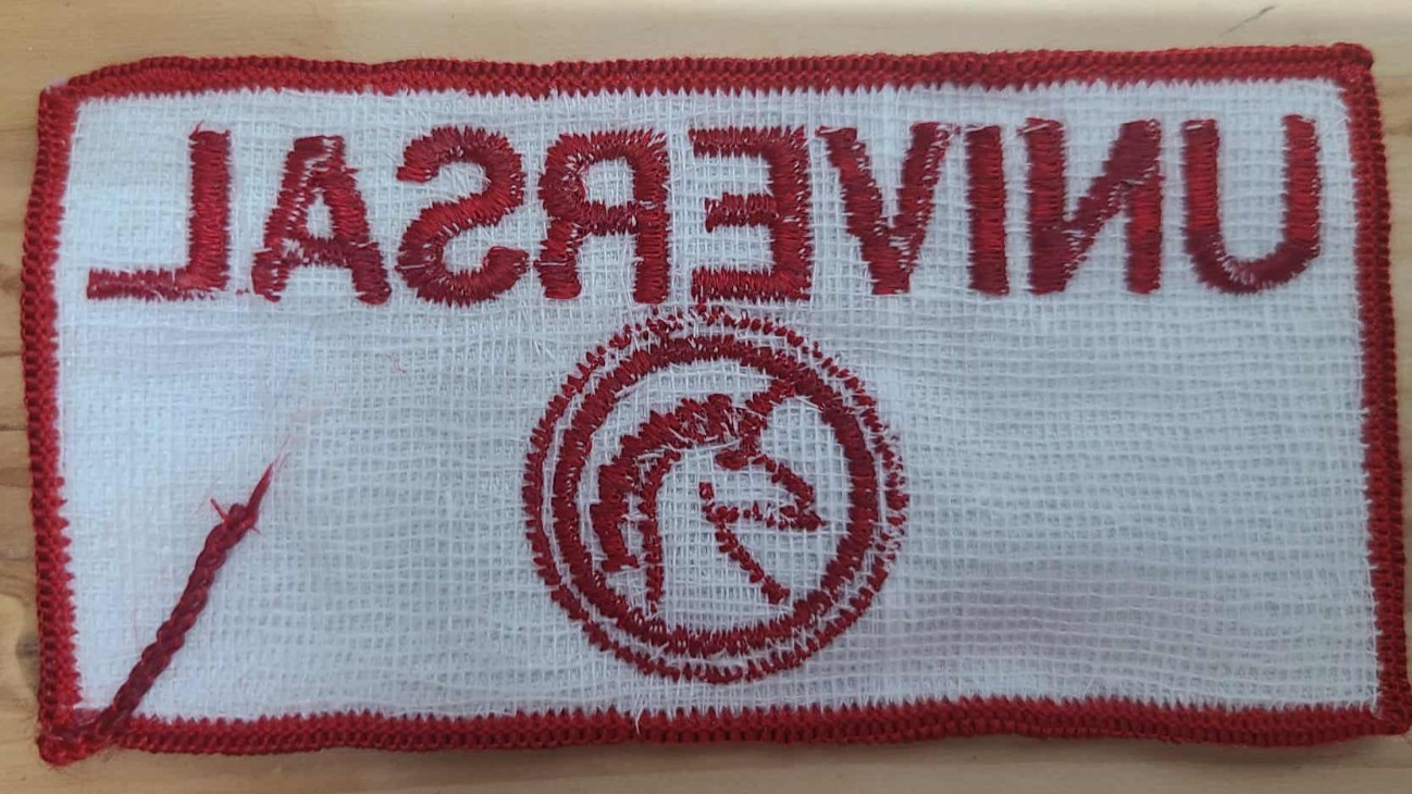 Vintage Universal Patch Red White Vintage Iron On Embroidered Logo Badge Emblem