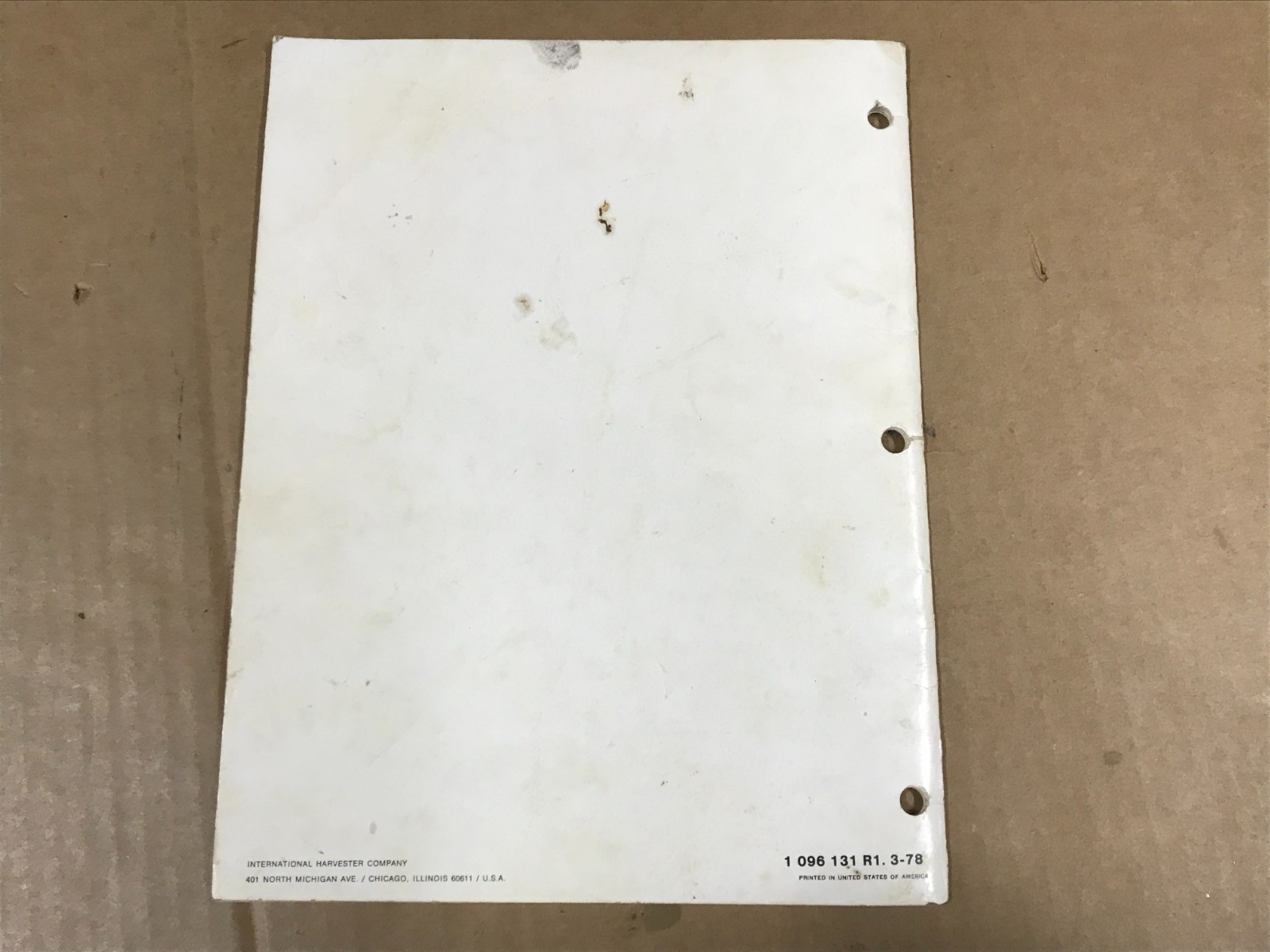 Vintage International Harvester Cub Cabet Model 1100 Tractor Operator&rsquo;s Manual