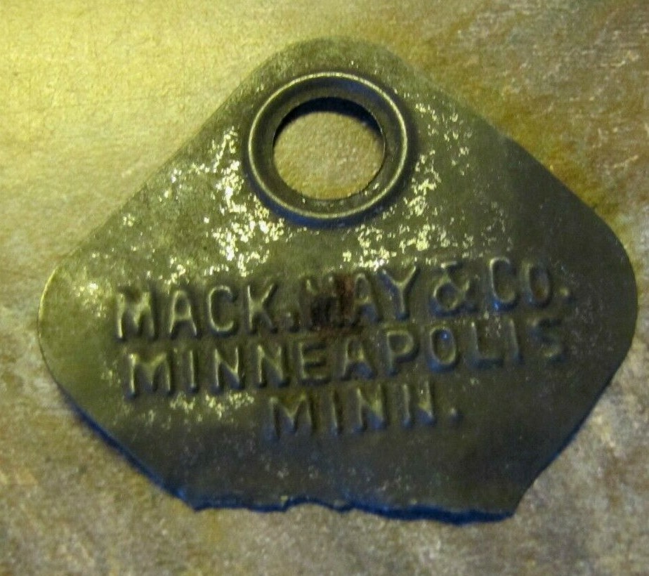 Antique Vintage Machinery Truck Flour Tag Mack May & Co. Minneapolis Minnesota