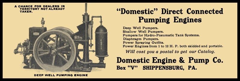 1912 Style Domestic Deep Well Pumping Engine NEW Sign: 16×48&Prime; USA STEEL