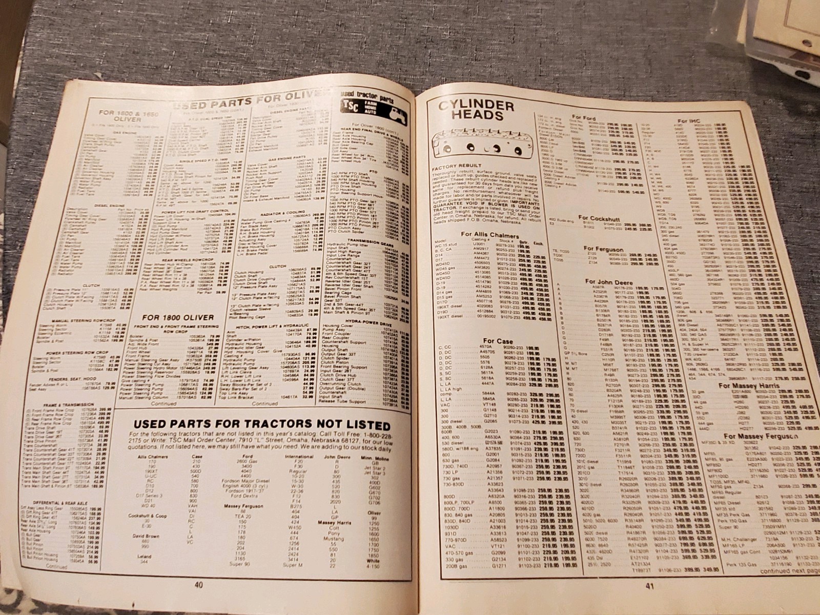 Tractor Supply Co Mail Order Catalog VGC. 1983. Oliver, Ford, John Deere, AC, MF
