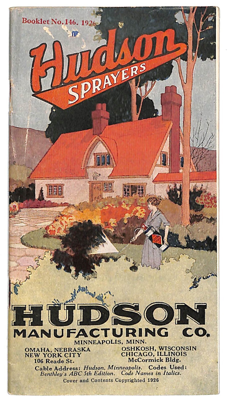 Hudson Sprayers Catalog Booklet 1926 44pp Illustrations Prices Part Nos. Scarce