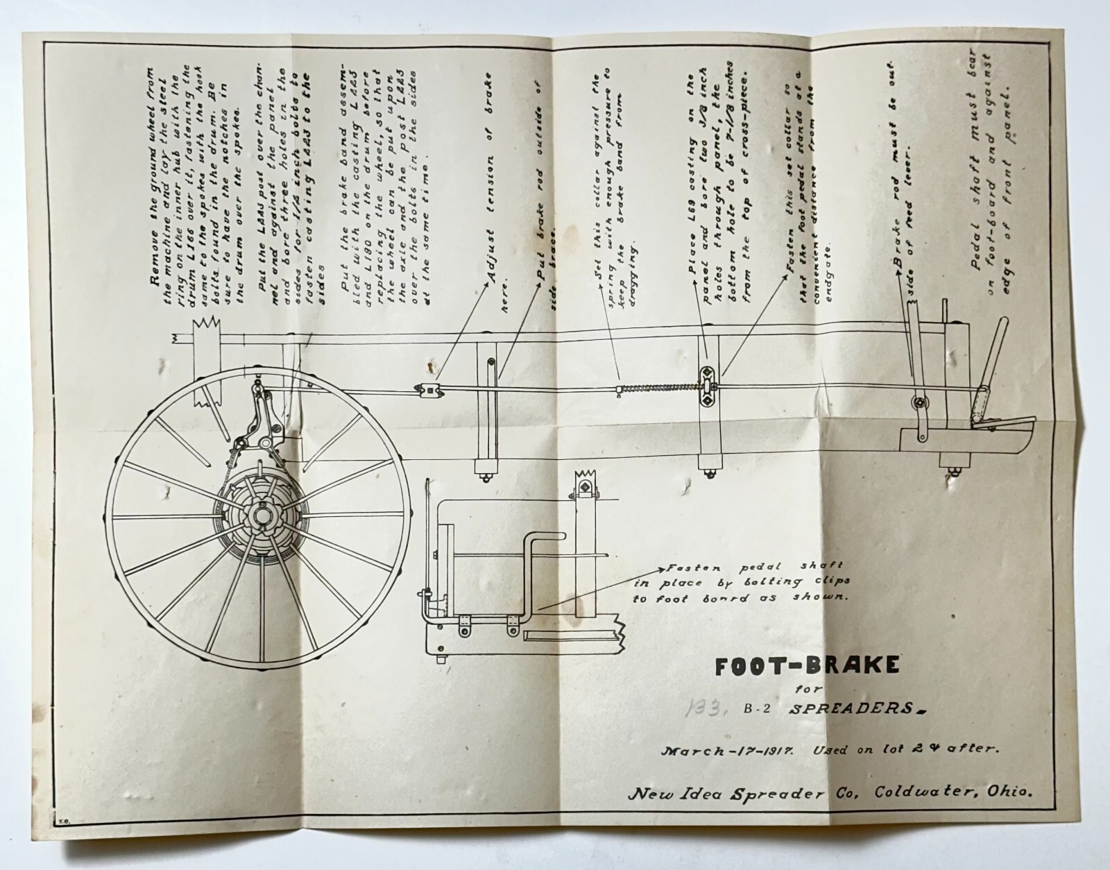 New Idea Spreader Co Checking Sheets Instructions Repair List Envelope