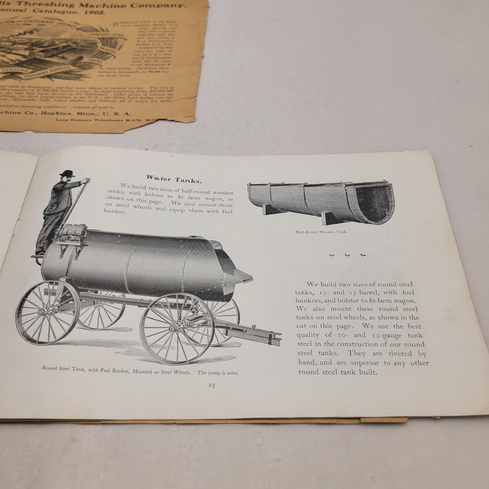 Minneapolis Threshing Machine Co. 1902 Catalog Brochure Minnesota Genuine
