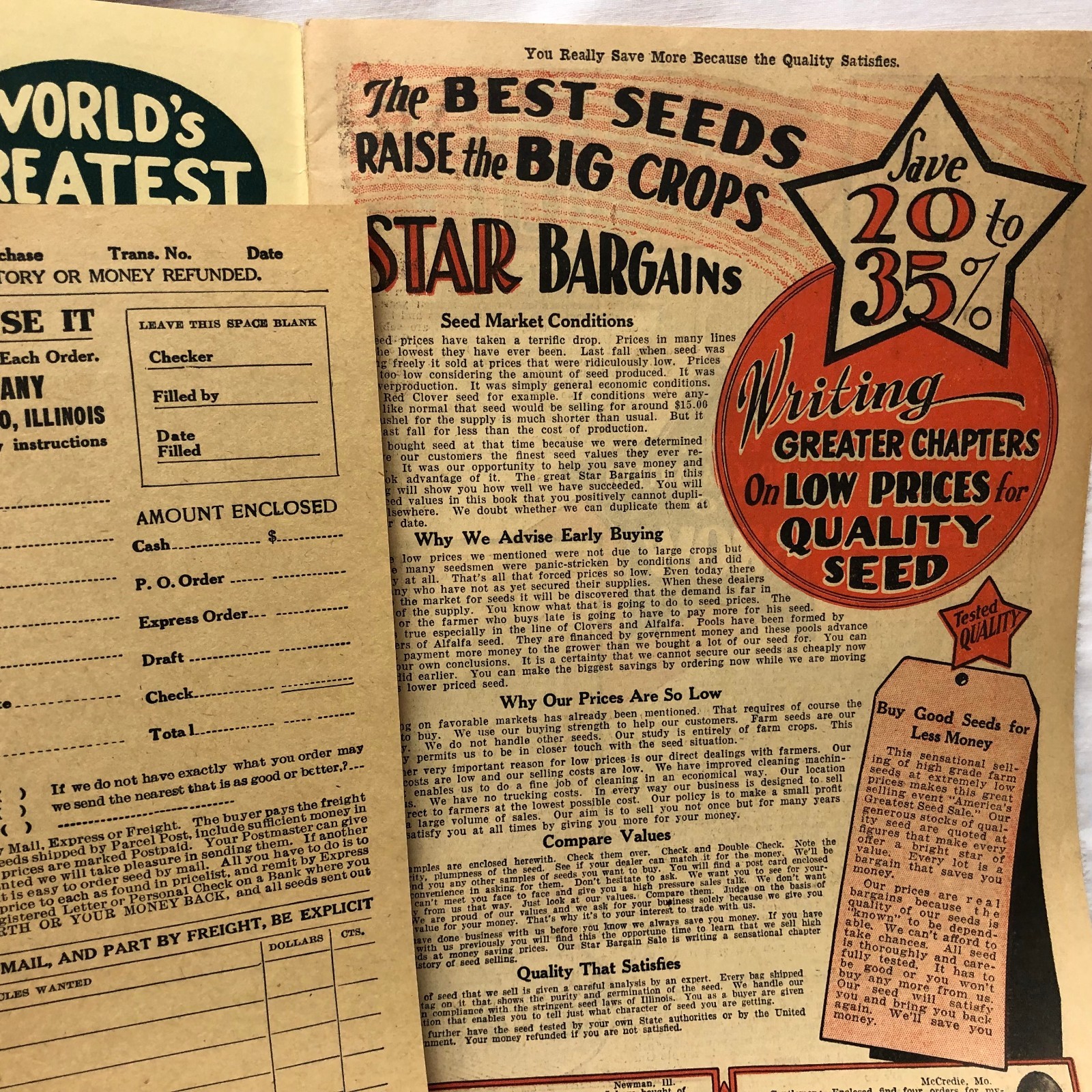 Vintage 1920-30&rsquo;s America&rsquo;s Field Seed Co. Booklet Farming