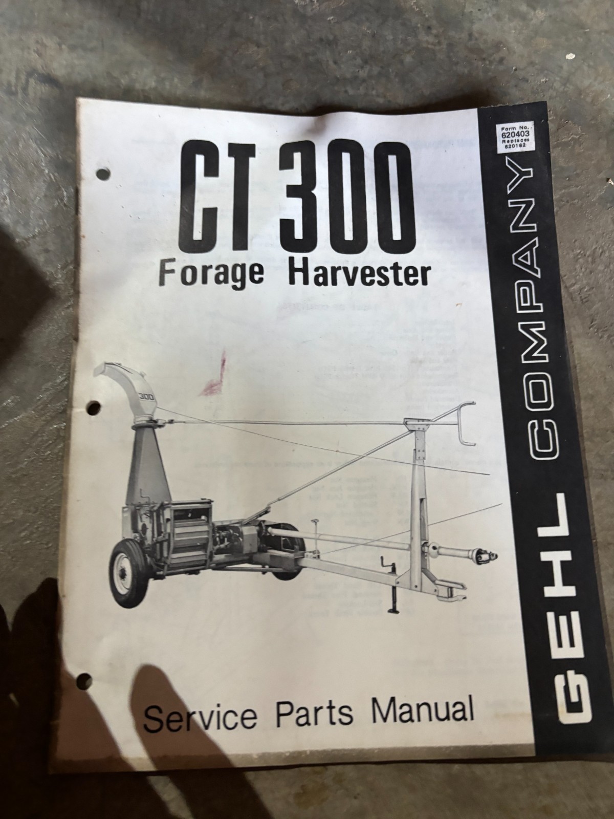 Gehl CT 300 Forage Harvester Parts Book Service Manual AMIL26 no2