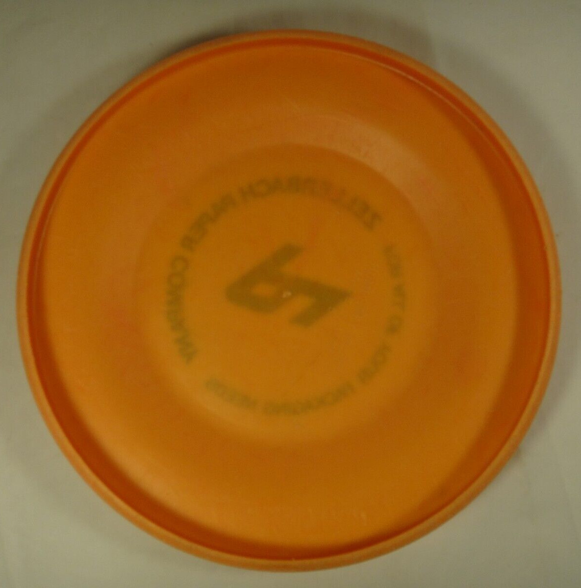 Vintage Zellerbach Paper Company Orange Frisbee Humphrey Flyer Crown Z Logging