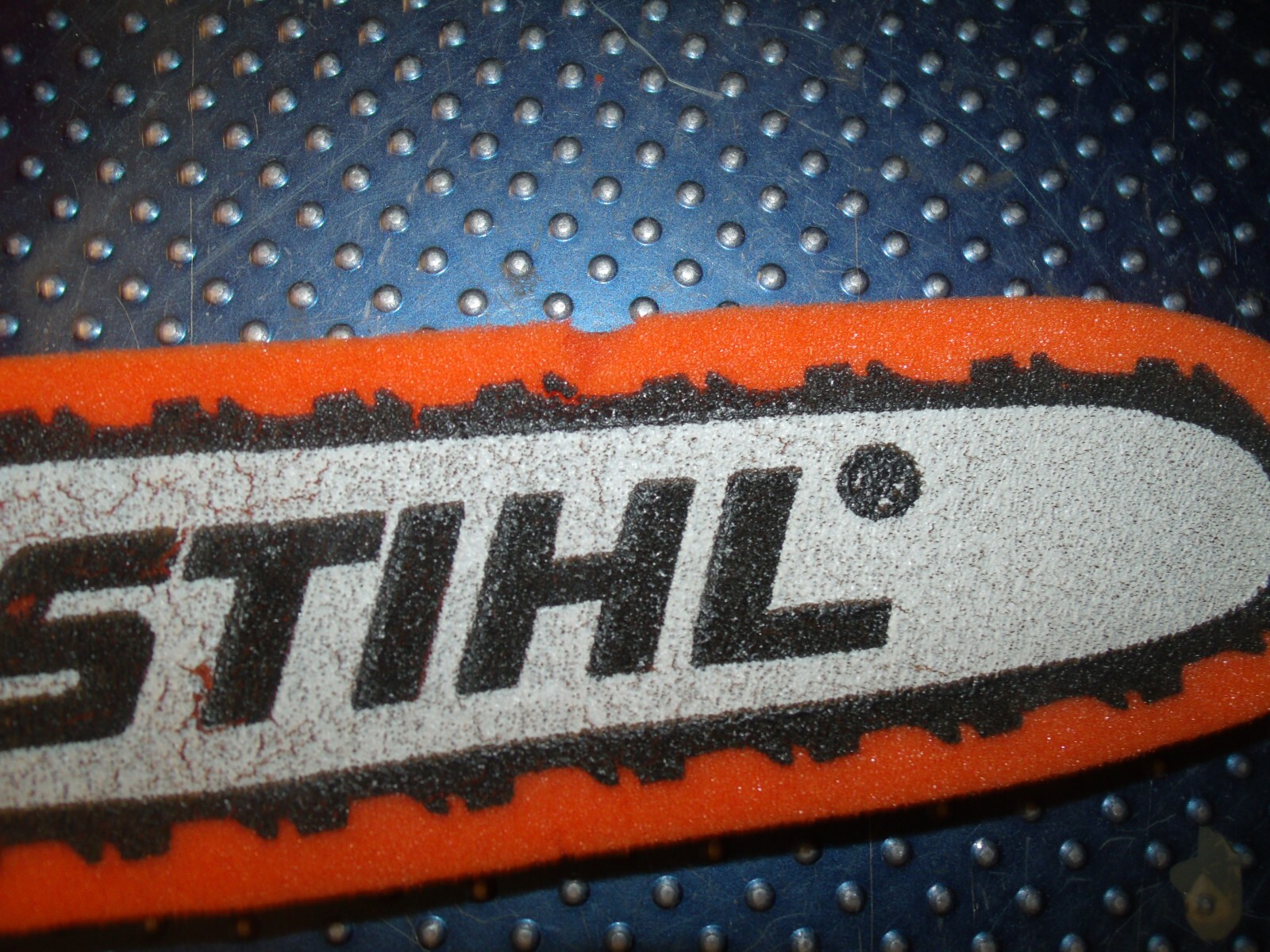 STIHL CHAIN SAW HAT shaped ORANGE USED