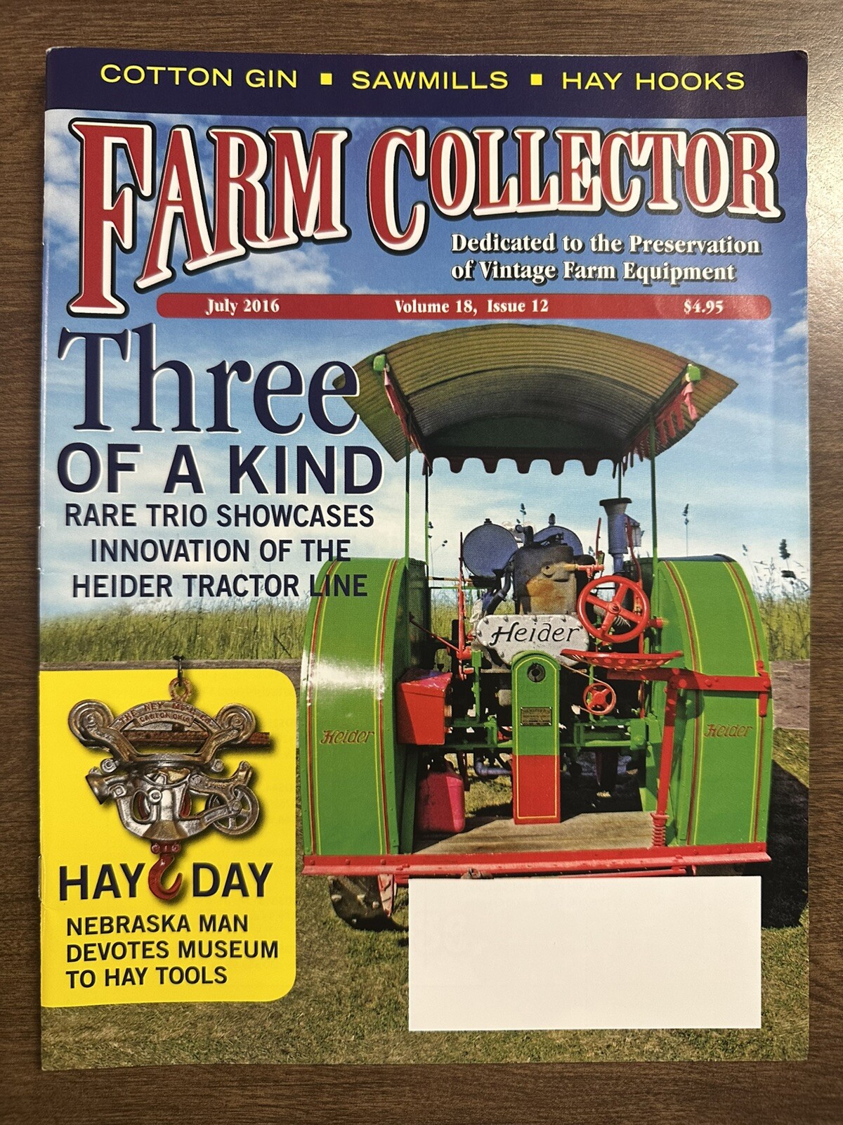 Farm Collector Magazine Lot 2016 Jun–Oct Antique Tractors Farming Issues Set