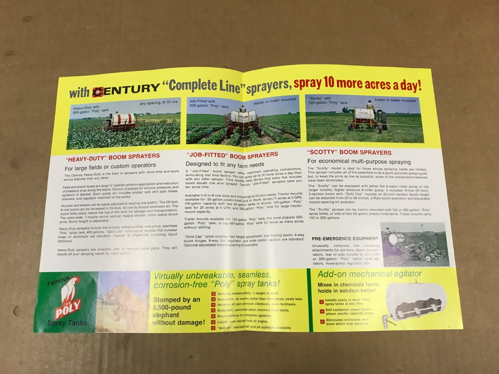 Vintage Century Sprayers & Spray Equipment Salesman Brochure