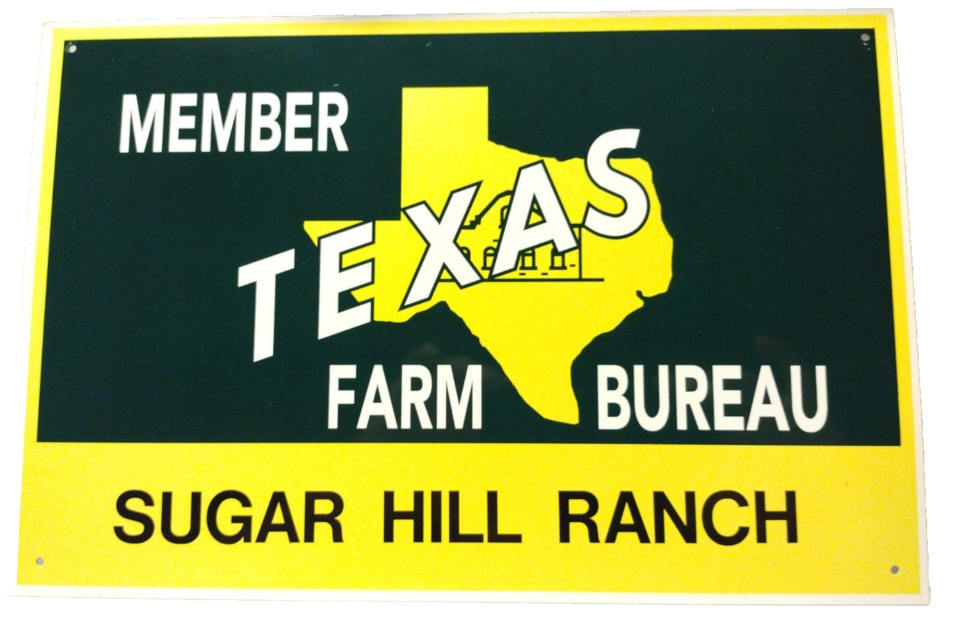 Vintage Texas Farm Bureau AFBF Member Agricultural Sign Fantastic Condition B2