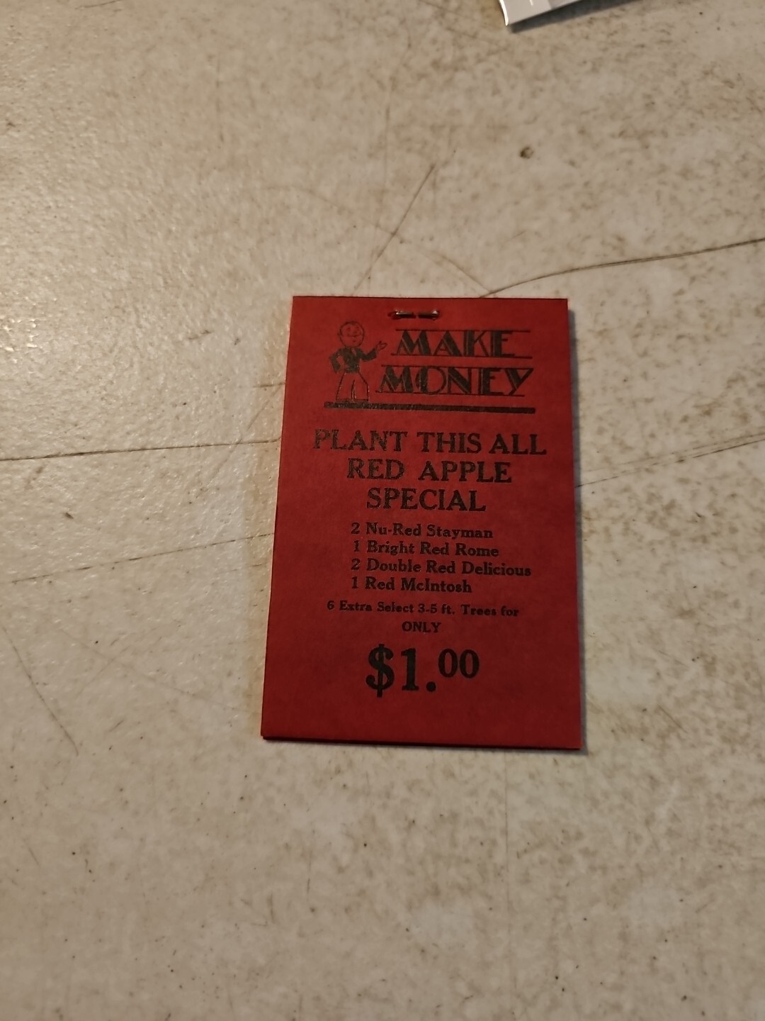 Vintage Early Worley&rsquo;s Nurseries Memo Pad. York Springs,PA. Phone 4-R-2