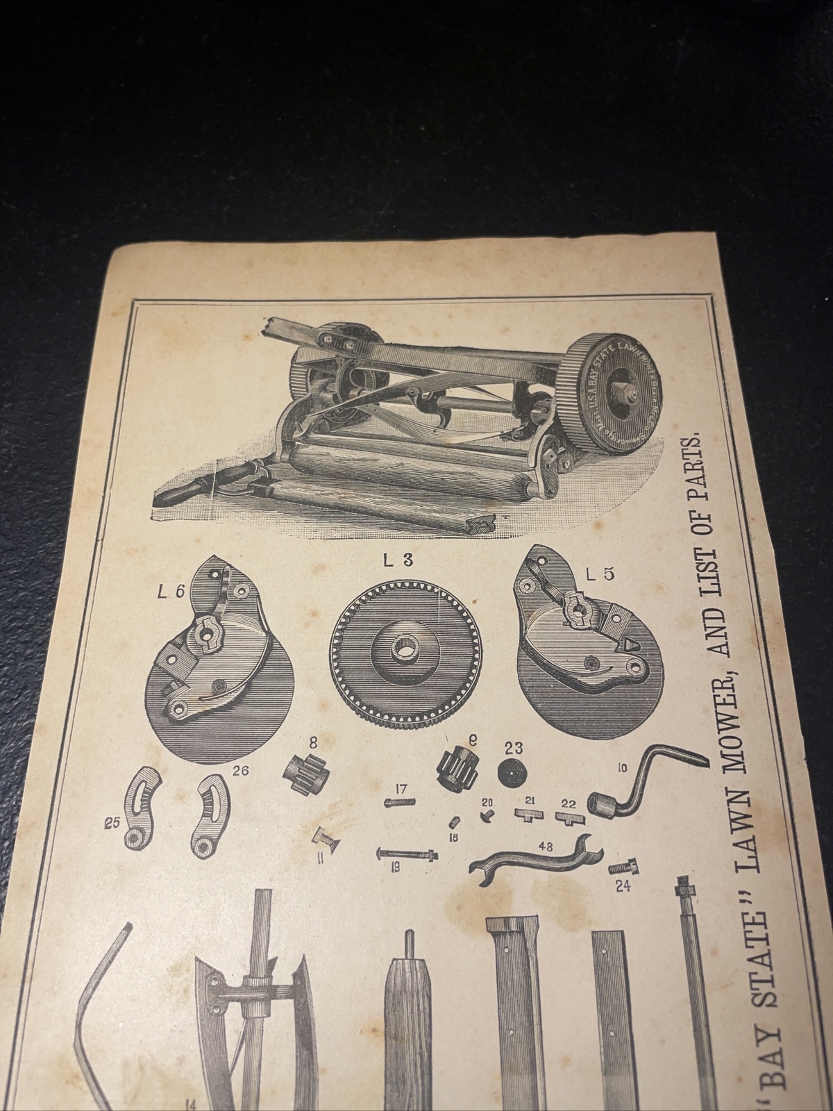 1891 Baldwin – Bay State Lawn Mower Farm Advertising – New Orleans