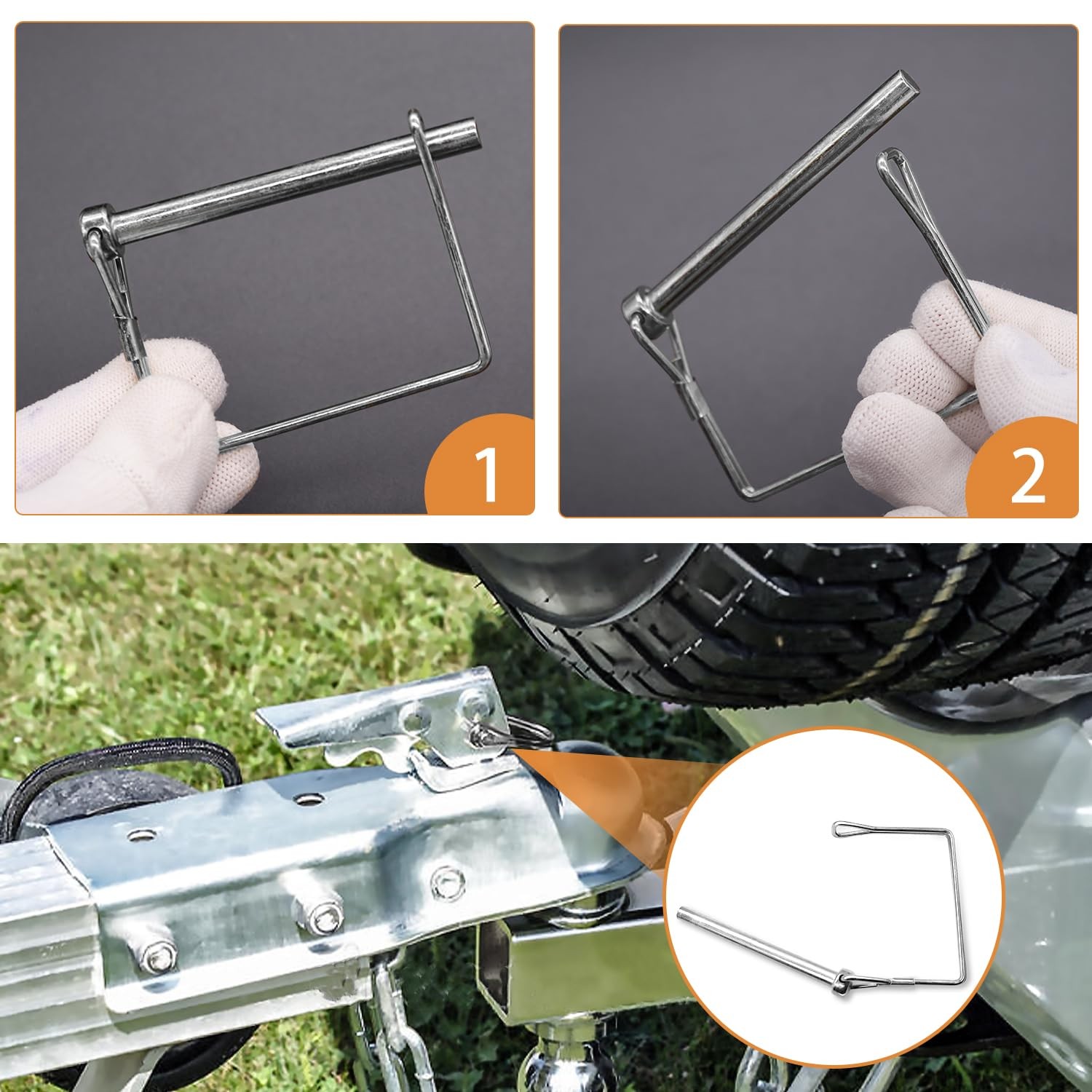 Mankk 202PCS Heavy Duty Hitch Pin Clip Assortment Kit Tractor, Linch, PTO, R…