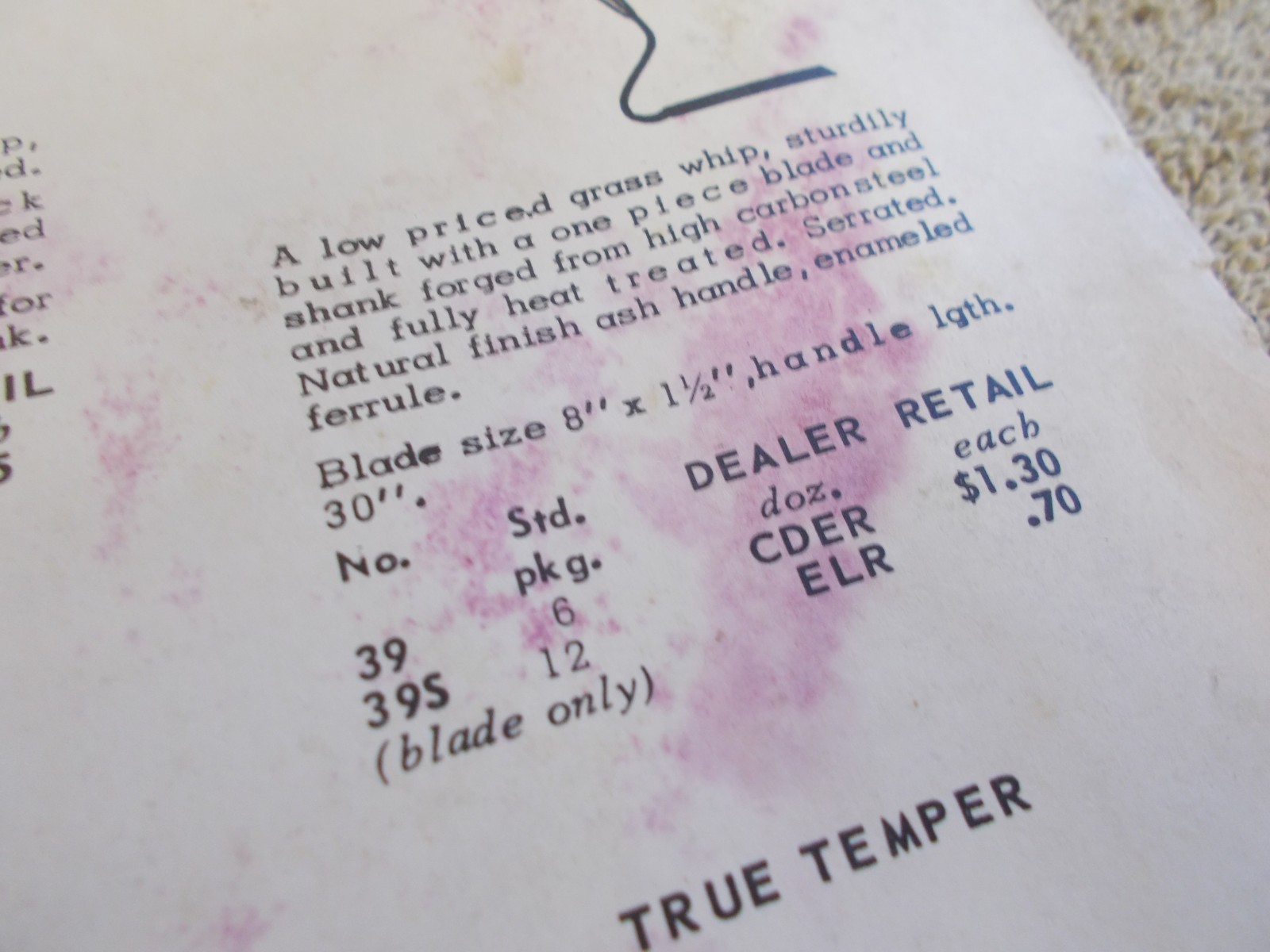 VTG 1950s AD PRICE TRUETEMPER SHEARS PRUNERS KEYSTONE SCYTHES TOOL GARDEN