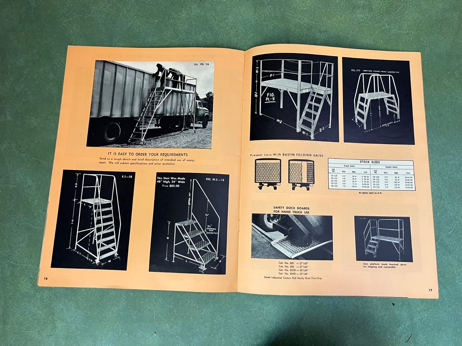 Original 1964 Bustin Safety Grates 7 Grill Guards Sales Brochure