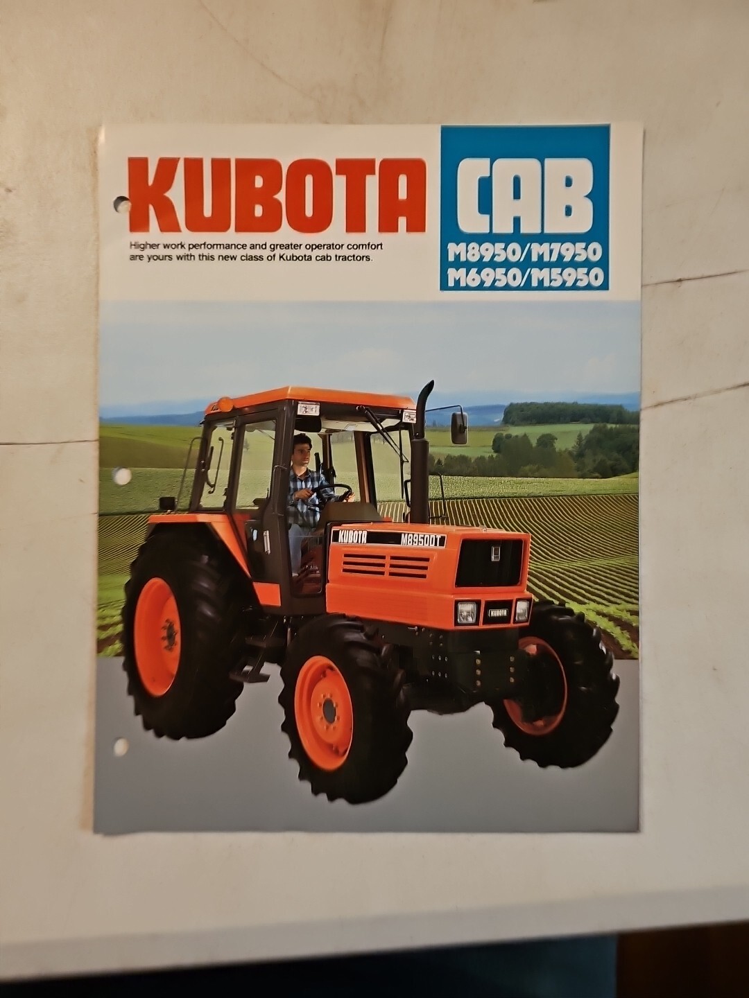 Vintage 1985 Kubota Cab For Tractors Dealer Sales Brochure