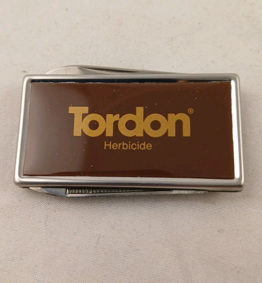 Vintage DOW Chemical Tordon Herbicide Barlow Pocket Knife/Money Clip-NEW!