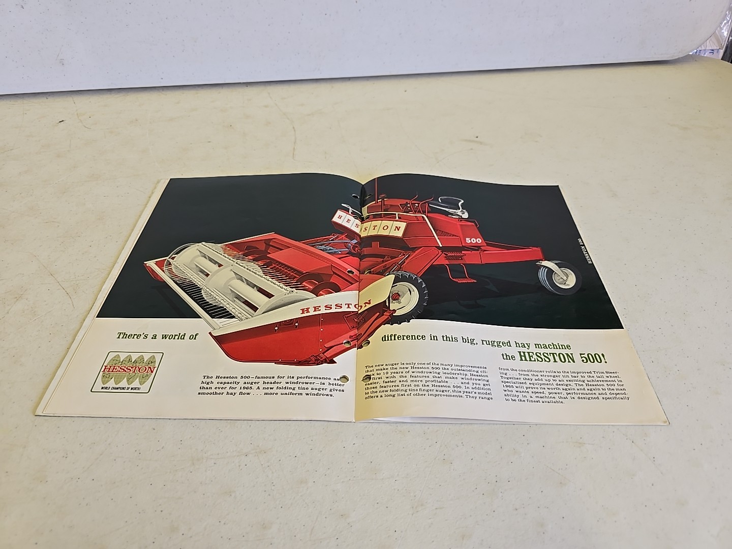 Vintage 1965 Hesston Windrower 110 280 500 Advertising Sales Brochure