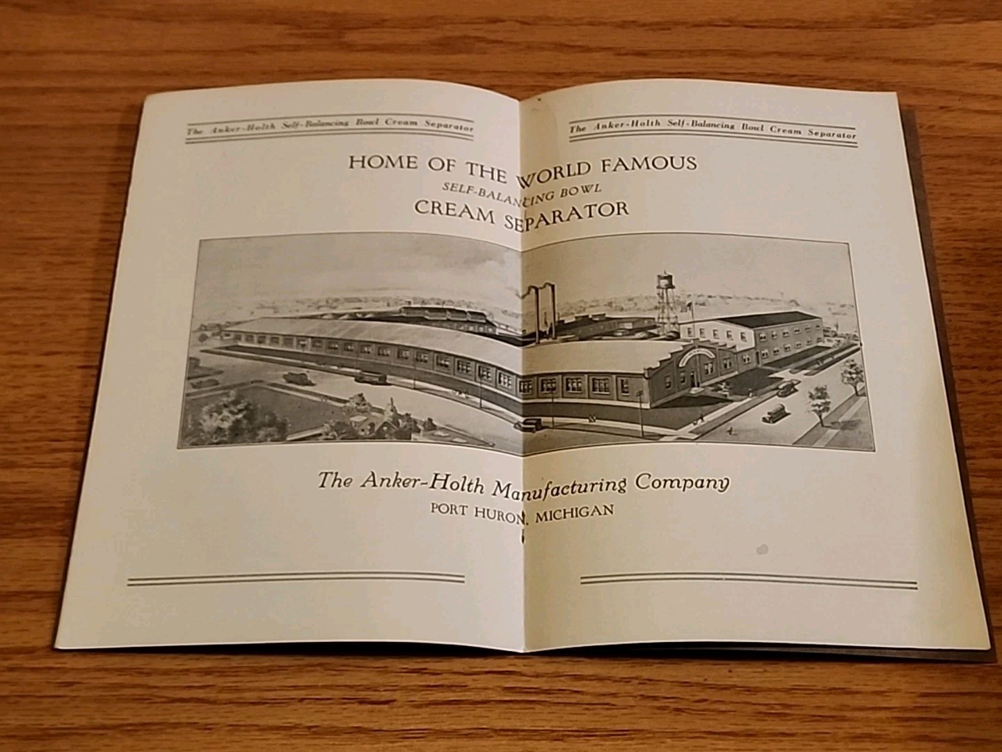 Anker Holth Cream Separator Catalog Port Huron MI