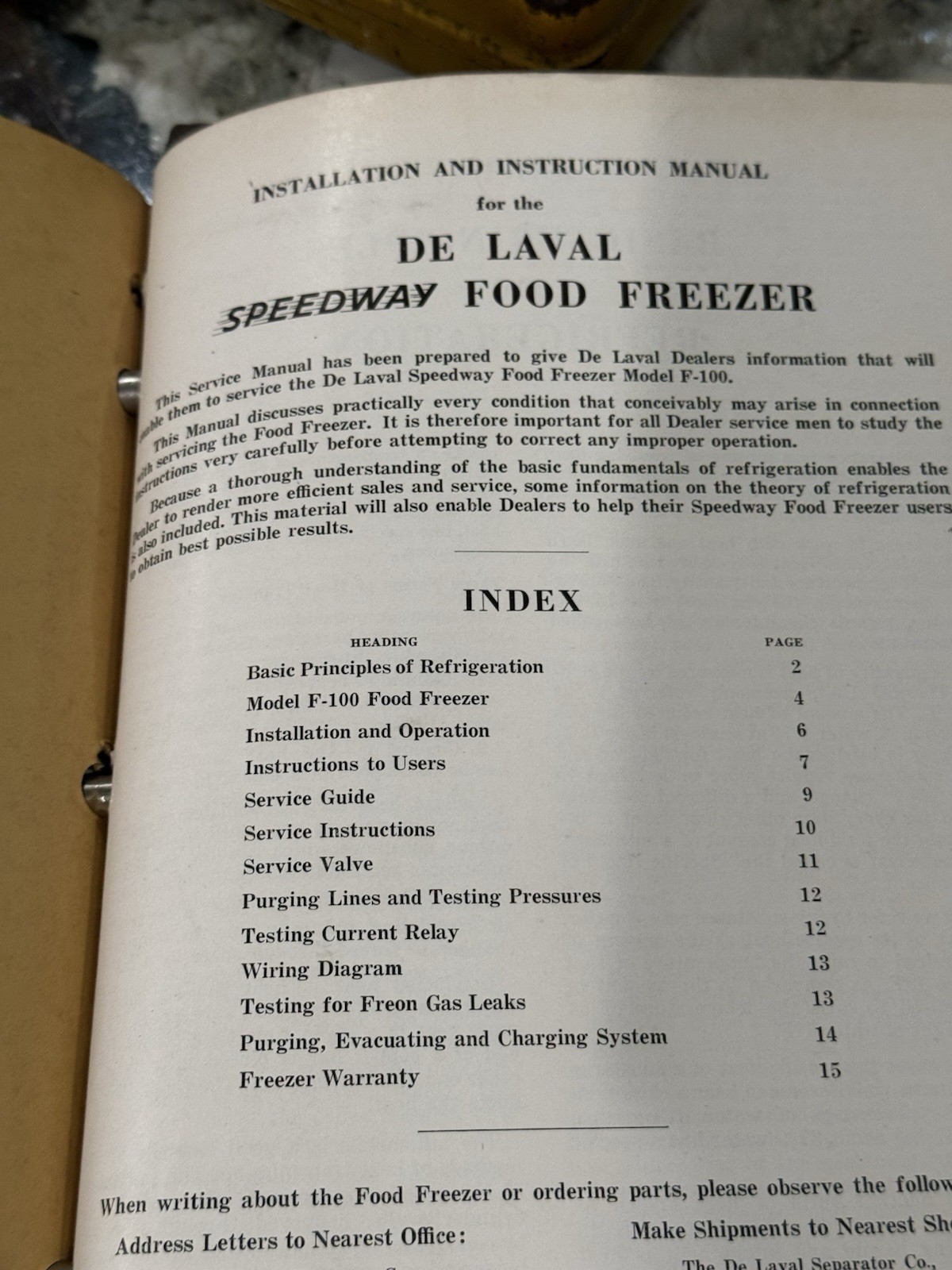 DE LAVAL Milking Machine DEALER BINDER Manuals Cream Separator Parts List