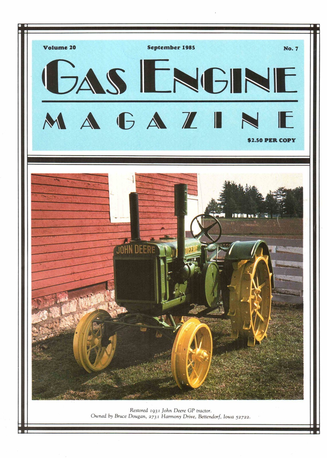 John Deere Model E Gasoline Engine, HEER, Oliver Tractor S/N&rsquo;s
