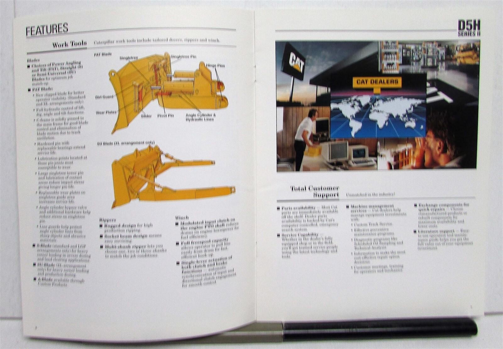 1995 Caterpillar D5H Series II Track Type Tractor Construction Sales Brochure