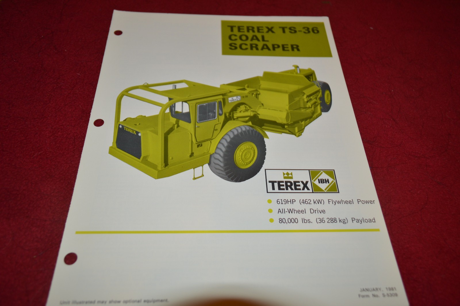 Terex TS-36 Coal Pan Scraper Loader Dealer&rsquo;s Brochure DCPA4 ver5