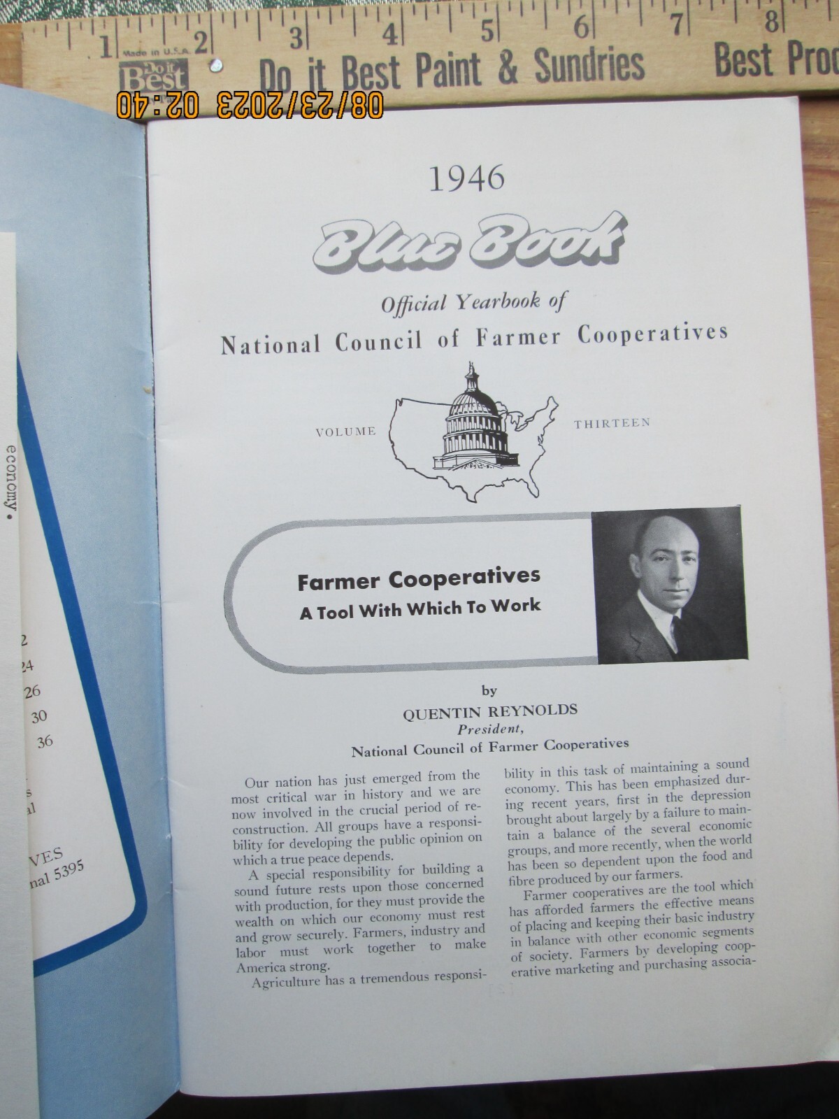 national Council of Farmer cooperatives Blue Book 1946
