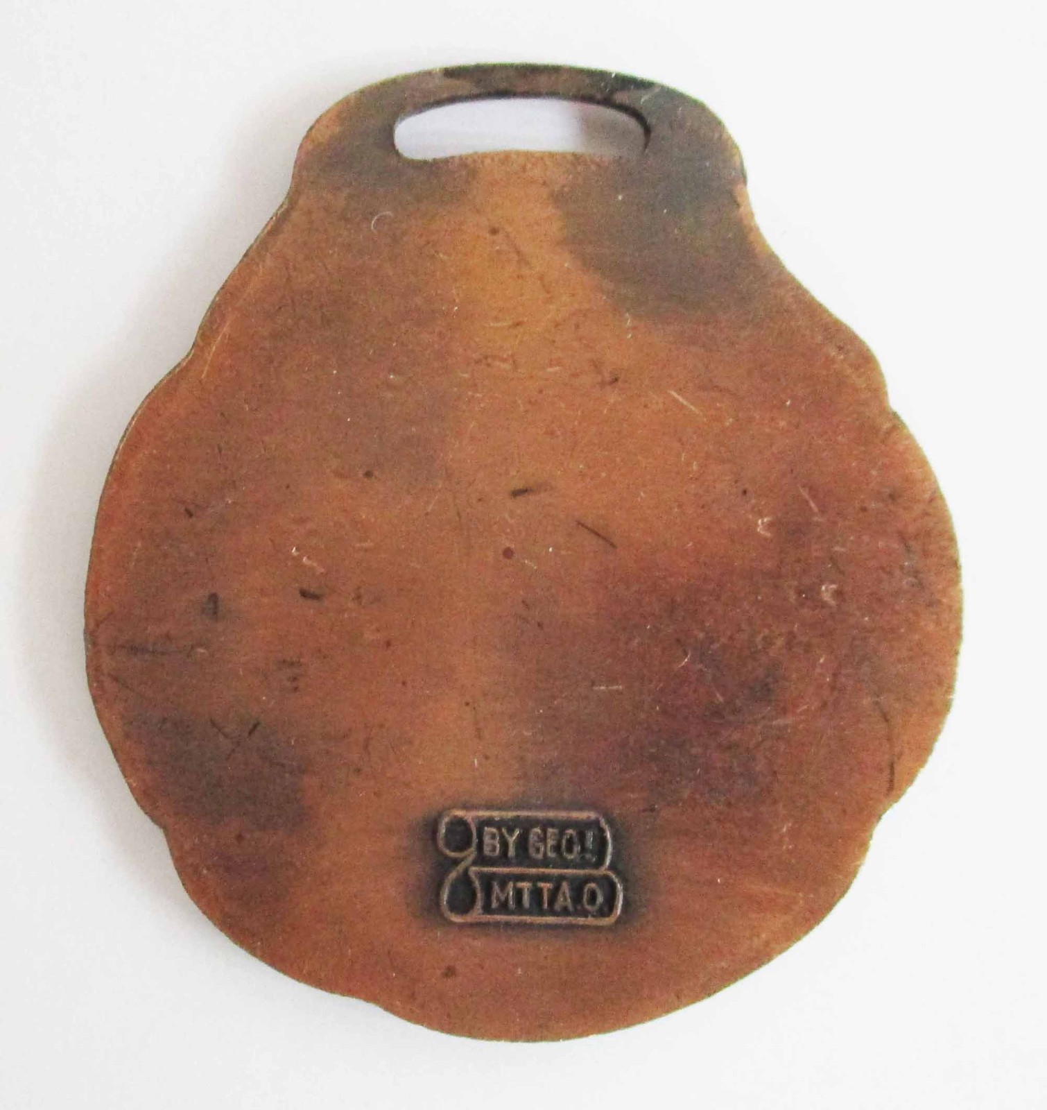 Vintage Advertising Watch Fob Buckeye Iron Fence Mast Foos Springfield, OH 1920s