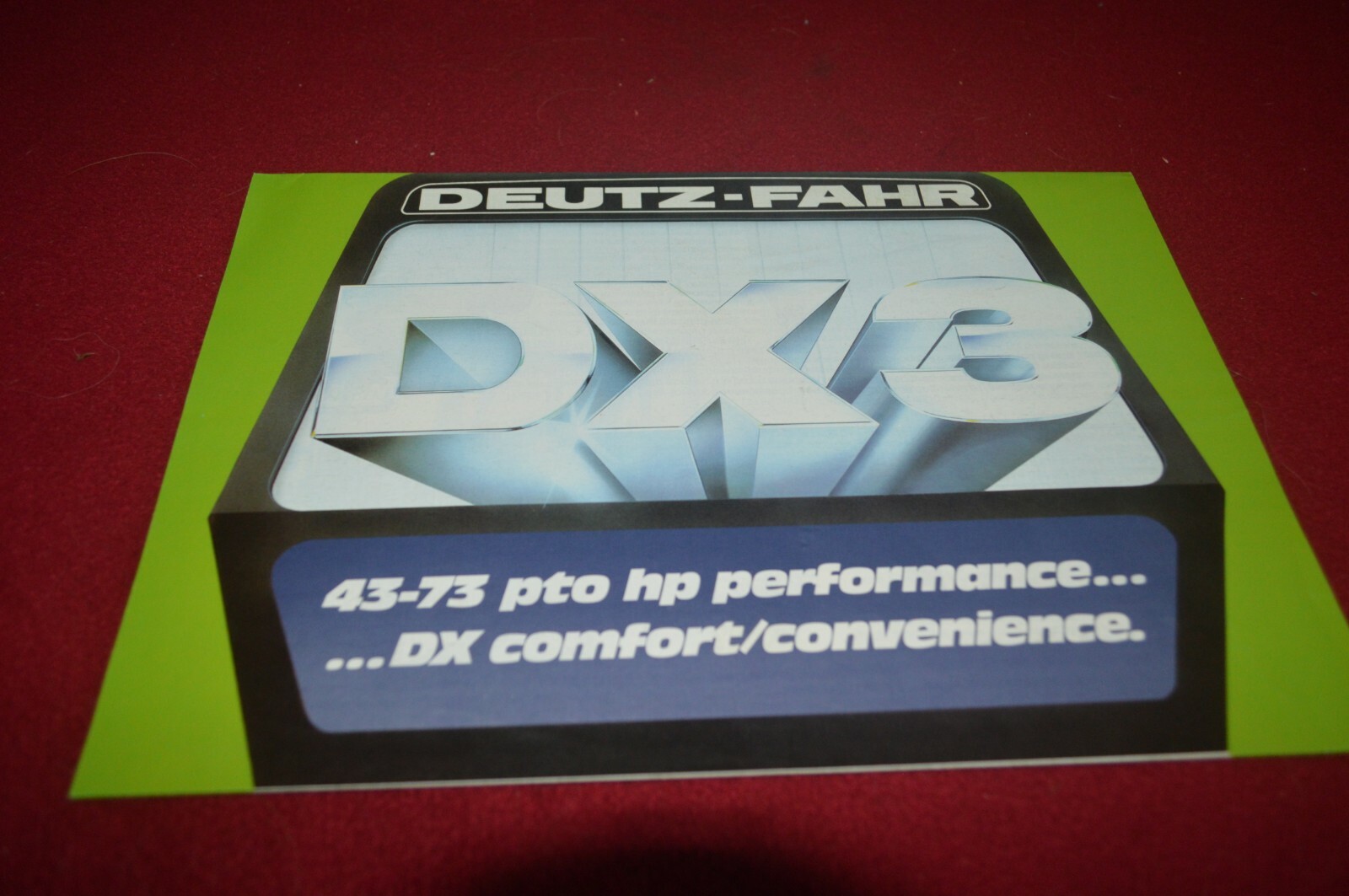 Deutz Fahr DX 3.10 3.30 3.50 3.80 3.90 Tractor Brochure FCCA