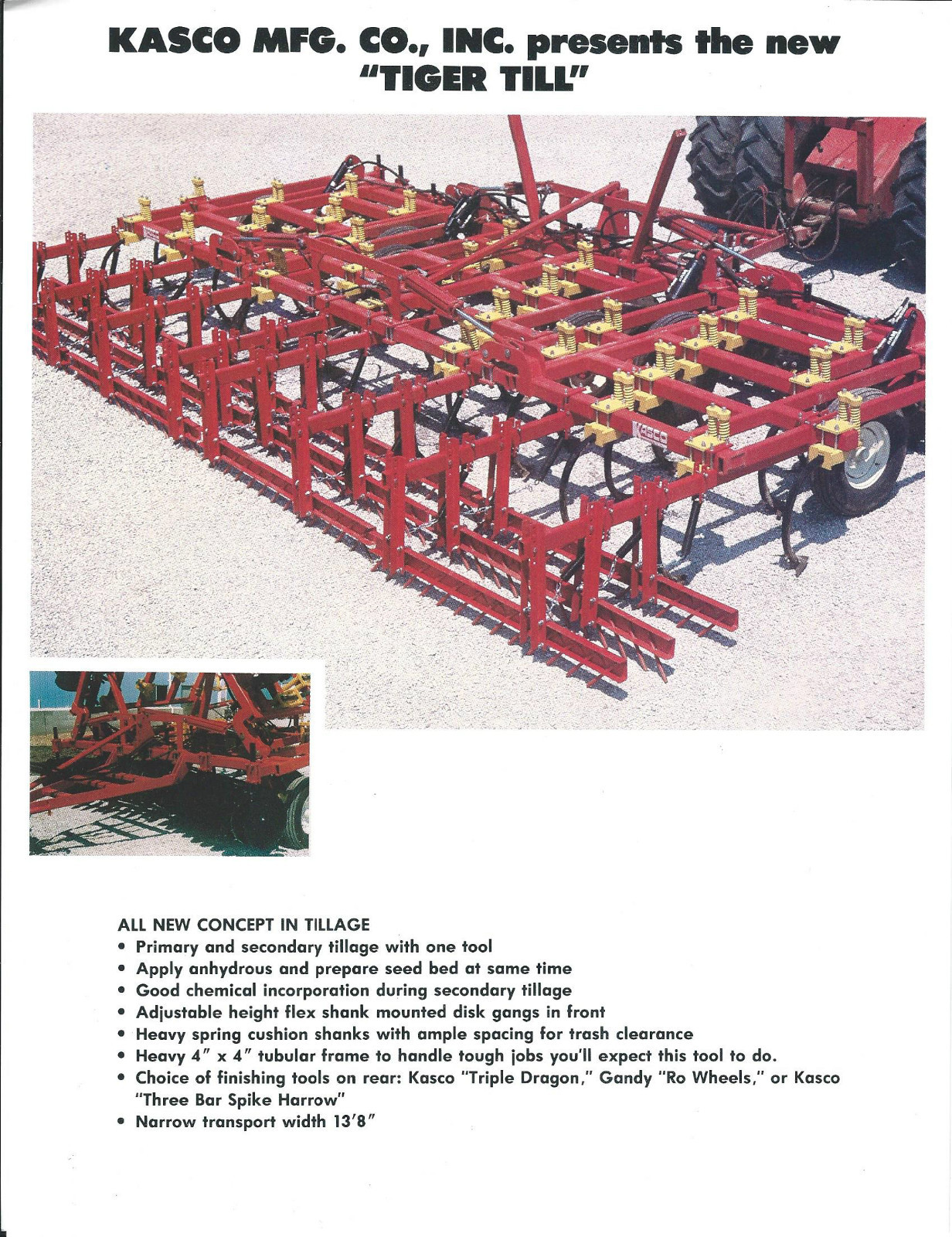 Farm Implement Brochure – Kasco – Tiger Till – Tillage Tool (F4220)